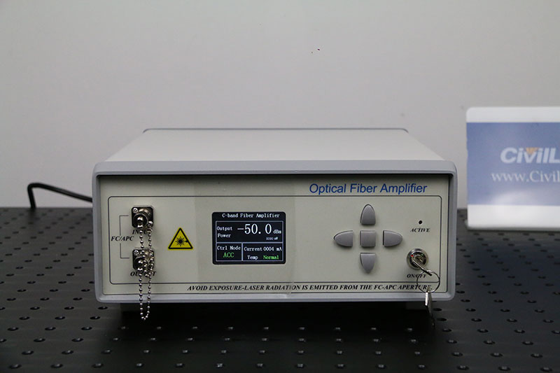 Single-mode YDFA 17dBm 50mW Ytterbium-doped Fiber Amplifier Desktop Type YDFA-17-SM-B